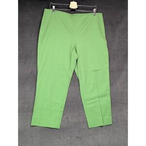 Talbots Petites Green Classic Side Zip Pants Stretch St Patricks Day Size 16P